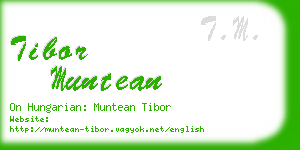 tibor muntean business card